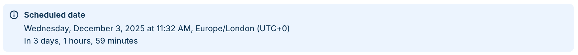 Review scheduled date