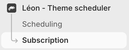 Subscription menu tab